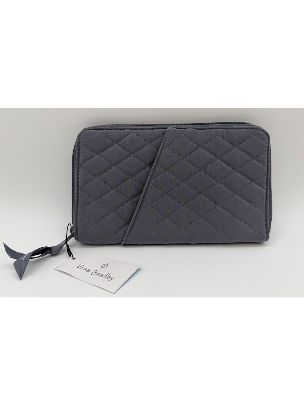 Vera Bradley Family Travel Wallet Carbon Gray Cotton NWT Travel Organizer